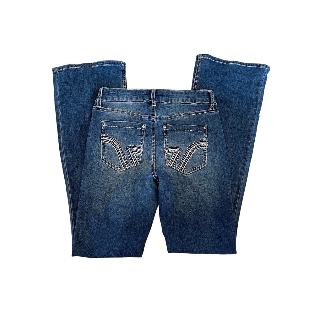 Vanilla Star W26 Size 4 Flare Jeans Rhinestone Low Rise 2000s